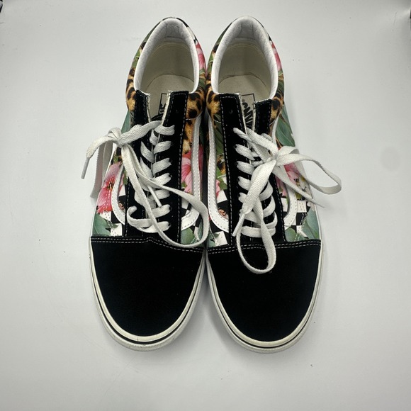 Vans Old Skool Shoe Amazon Hibiscus/Leopard‎ Skin Black/White Low Top Men\'s 11.5 main image 10